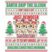 Weihnachten frohe Weihnachten für Geschenkrebs Aufkleber (Vorderseite)