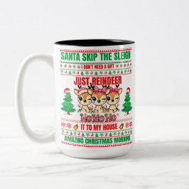 Weihnachten frohe Weihnachten für Geschenkrebs Zweifarbige Tasse