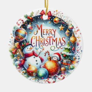 Weihnachten frohe Weihnachten Keramik Ornament