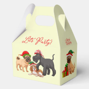 Weihnachten Frohe Weihnachten Lass uns feiern Hund Geschenkschachtel