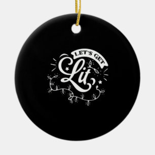 Weihnachten frohe Weihnachten - Lasst uns Lit Clas Keramik Ornament