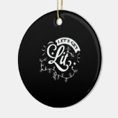 Weihnachten frohe Weihnachten - Lasst uns Lit Clas Keramik Ornament (Links)