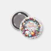 Weihnachten frohe Weihnachten Magnet (Vorderseite/Rückseite)
