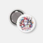 Weihnachten frohe Weihnachten Magnet (Vorderseite/Rückseite)