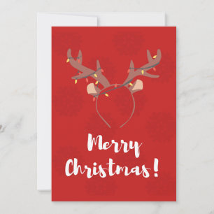 Weihnachten, frohe Weihnachten, Niedlicher Rentier Feiertagskarte
