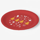 Weihnachten, frohe Weihnachten Pappteller (Schrägansicht)