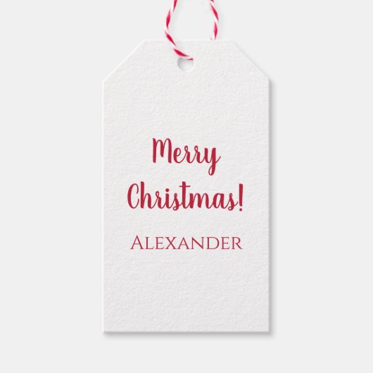 Weihnachten Frohe Weihnachten Personalisiert Minim Geschenkanhänger (Vorderseite)