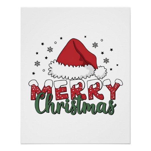 Weihnachten frohe Weihnachten Poster (Vorderseite)