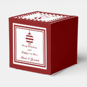 WEIHNACHTEN Frohe Weihnachten Red & White Personal Geschenkschachtel (Rückseite)
