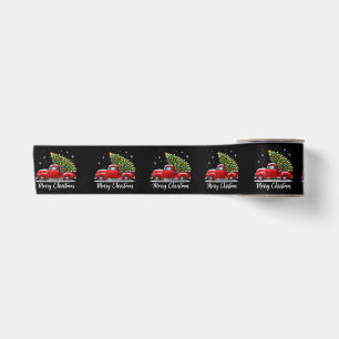 Weihnachten Frohe Weihnachten Rotes Lastwagen Baum Satinband