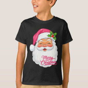 Weihnachten Frohe Weihnachten Santa Gesicht Fröhli T-Shirt