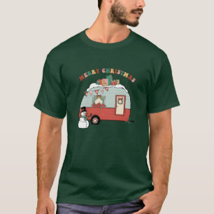 Weihnachten Frohe Weihnachten Schneemann Camping G T-Shirt