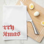 Weihnachten, frohe Weihnachten Text Design Geschirrtuch (Viertel Falte)