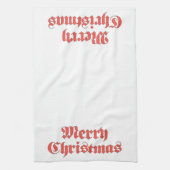 Weihnachten, frohe Weihnachten Text Design Geschirrtuch (Vertikal)