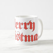 Weihnachten, frohe Weihnachten Text Design Kaffeetasse (VorderseiteRechts)