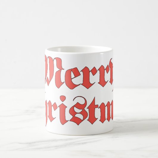 Weihnachten, frohe Weihnachten Text Design Kaffeetasse (Mittel)