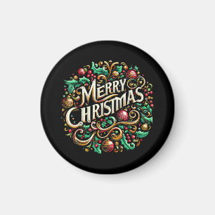 Weihnachten Frohe Weihnachtsfeiertag Niedlich Magnet