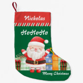 Weihnachten frohe Weihnachtsmann mit Geschenken fü Kleiner Weihnachtsstrumpf (Vorderseite)