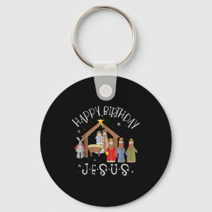 Weihnachten Froher Geburtstag Jesus Weihnachten Kr Schlüsselanhänger
