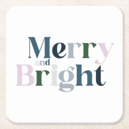 Weihnachten froher und heller Schriftart Rechteckiger Pappuntersetzer