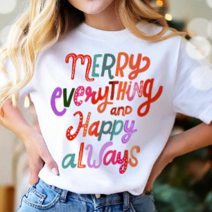 Weihnachten Fröhlich Alles Glücklich Immer Modern  T-Shirt