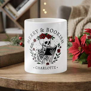 Weihnachten Fröhlich & Buchliebhaber Lustiger Lese Kaffeetasse