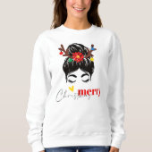 Weihnachten, fröhlich und hell, fröhlich, modern,  sweatshirt (Vorderseite)