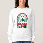 Weihnachten, fröhlich und hell, fröhlich, modern,  sweatshirt (Vorderseite)