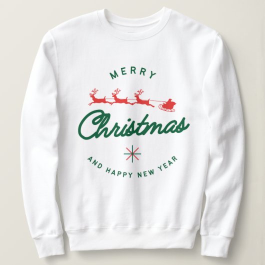 Weihnachten, fröhlich und hell, fröhlich, modern,  sweatshirt (Design vorne)