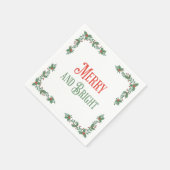 Weihnachten fröhlich und hell Moderne Pastellrot G Serviette (Ecke)