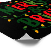 Weihnachten Fröhlich und Hell Poster (Ecke)