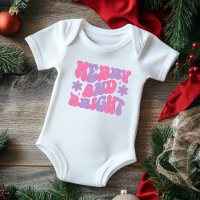 Weihnachten Fröhlich und Hell Retro Groovy Festlic