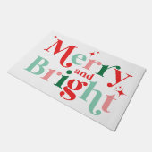 Weihnachten fröhlich und hell rosa rot fußmatte (Schrägansicht)