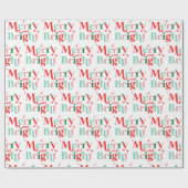 Weihnachten fröhlich und hell rosa rot geschenkpapier (Flach)