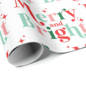 Weihnachten fröhlich und hell rosa rot geschenkpapier (Rolleneckpunkt)