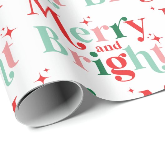 Weihnachten fröhlich und hell rosa rot geschenkpapier (Rolleneckpunkt)