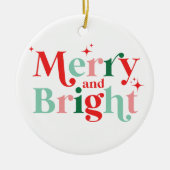 Weihnachten fröhlich und hell rosa rot keramik ornament (Vorne)