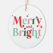 Weihnachten fröhlich und hell rosa rot keramik ornament (Links)