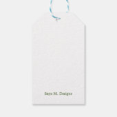 Weihnachten - Fröhliche und helle Kiefernbaumgesta Geschenkanhänger (Rückseite)