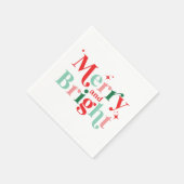 Weihnachten fröhlicher und hellrosa roter moderner serviette (Ecke)