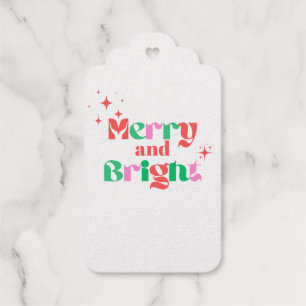 Weihnachten fröhlicher und leuchtend rot-grüner mo geschenkanhänger