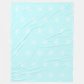 Weihnachten Frost blauer Schneeflocken Fleecedecke (Vorderseite)