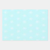 Weihnachten Frost blauer Schneeflocken Geschenkpapier Set (Vorderseite 3)