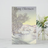 Weihnachten, Frozen See mit Eis Skater Briefpapier (Stehend Vorderseite)