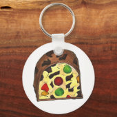 Weihnachten Früchte Kuchen Fruitcake Slice Feierta Schlüsselanhänger (Vorderseite)
