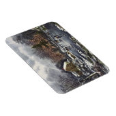 Weihnachten, Frühe Winter Skater auf einem Teich Magnet (Rechte Seite)