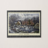 Weihnachten, Frühe Winter Skater auf Teich Puzzle (Horizontal)