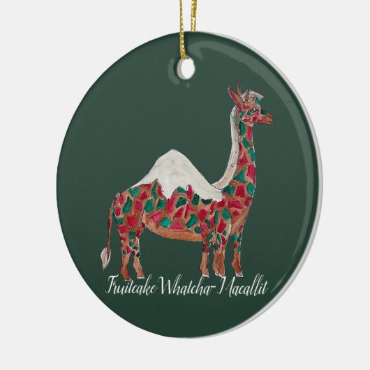 Weihnachten Fruitcake-Giraffe/Kamel Keramik Ornament (Links)