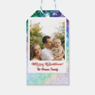 Weihnachten Fügen Sie Ihr Bild und Ihren Namen hin Geschenkanhänger