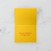 Weihnachten fünf beleuchtete Kerzen Papier Feierta Karte (Innenseite)